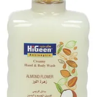 Gel de dus cremos antiseptic pentru maini si corp Almond Flower, 500ml, HiGeen