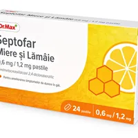 Dr. Max Septofar Miere si Lamaie 0,6mg/1,2mg, 24 pastile