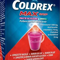 Coldrex MaxGrip fructe de padure si mentol, 10 plicuri, Perrigo