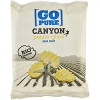Chips-uri din cartofi bio cu sare de mare Canyon, 125g, Go Pure