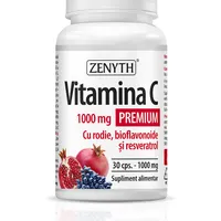 Vitamina C Premium cu rodie bioflavonoide si resveratrol, 30 capsule, Zenyth