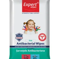 Servetele umede Antibacteriene Kids, 15 bucati, Expert Wipes