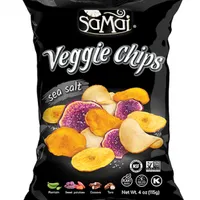 Veggie chips cu sare de mare Rainforest, 115g, Samai