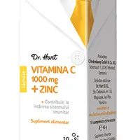 Dr.Hart Vitamina C 1000mg + Zinc, 10 comprimate efervescente
