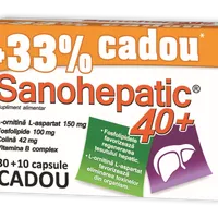 Sanohepatic 40+, 30 capsule + 33% cadou, Zdrovit
