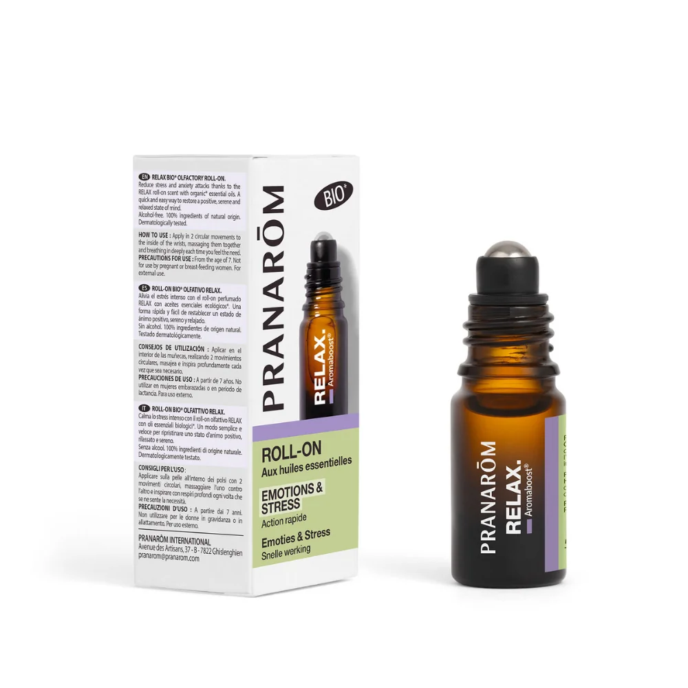 Roll-on cu uleiuri esentiale Relax Bio, 5ml, Pranarom