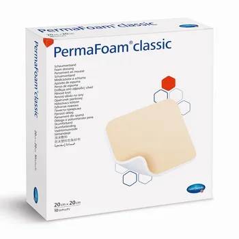 Pansament din spuma poliuretanica PermaFoam Classic, 20x20cm, 10 bucati, Hartmann 