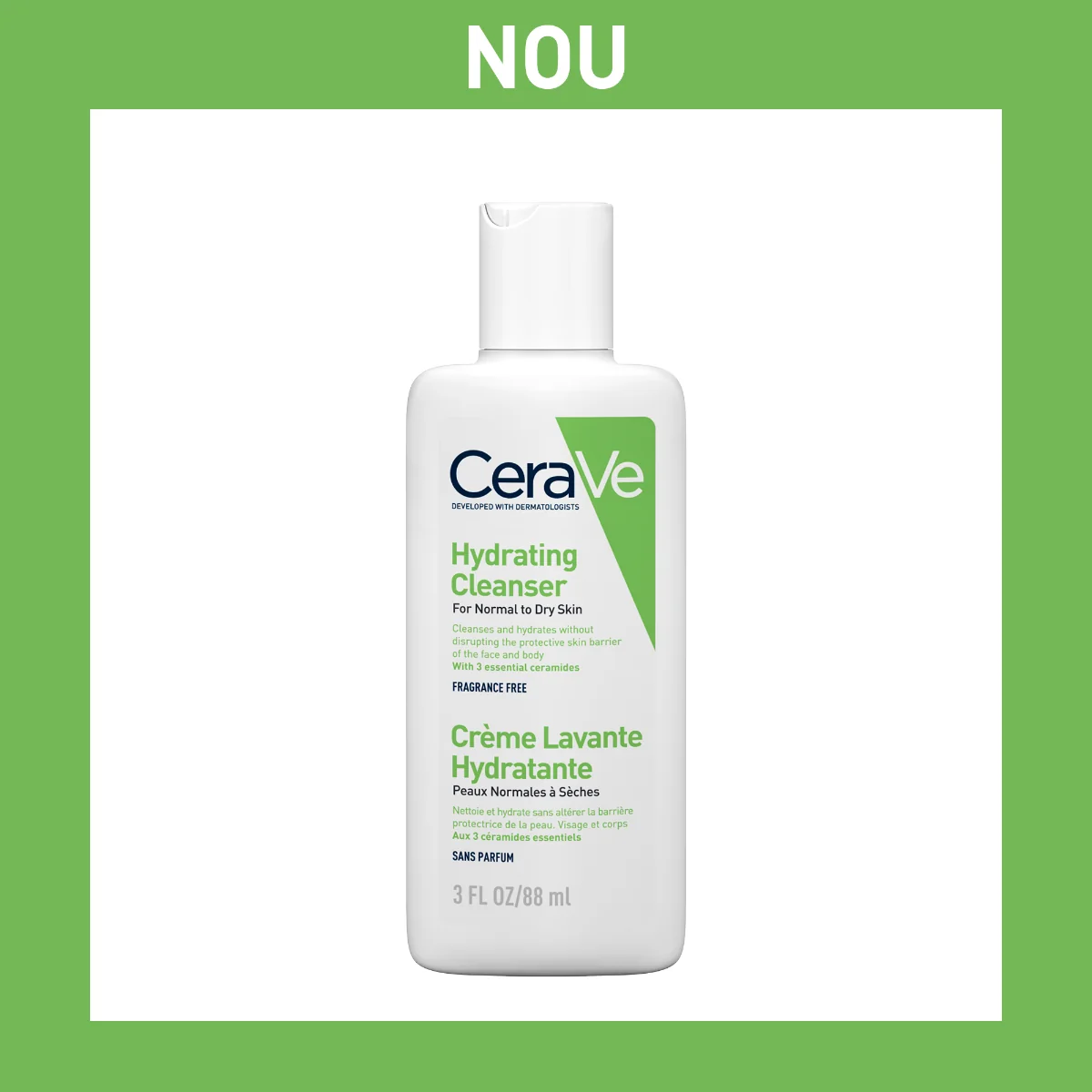 Gel de spalare hidratant piele normal-uscata Travel Size, 88ml, CeraVe