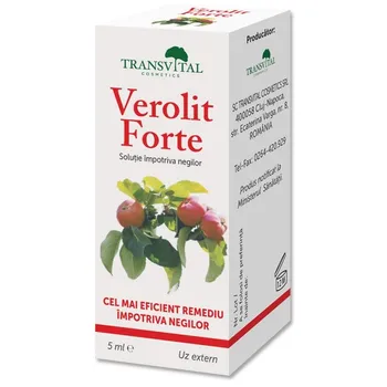 Solutie impotriva negilor, Verolit Forte, 5 ml, Transvital 