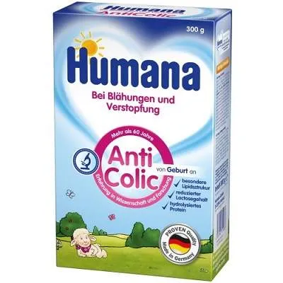 Lapte praf AntiColici +0 luni, 300g, Humana