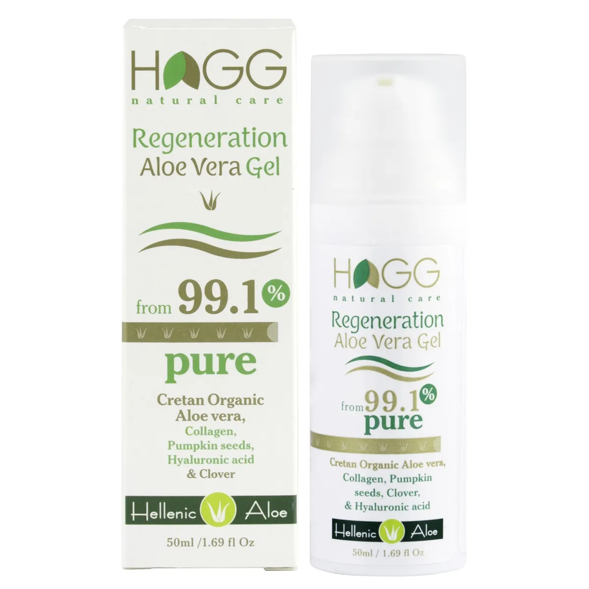 Ser anti-imbatranire pentru regenerare a pielii 99.1% Aloe Vera Cretana, 50ml, Hagg
