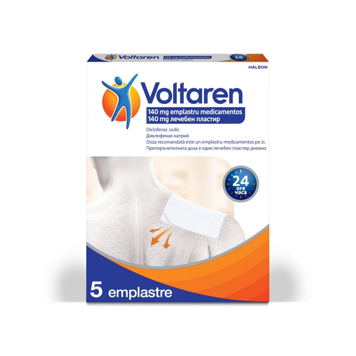 Voltaren 140mg emplastru medicamentos, 5 bucati, Haleon