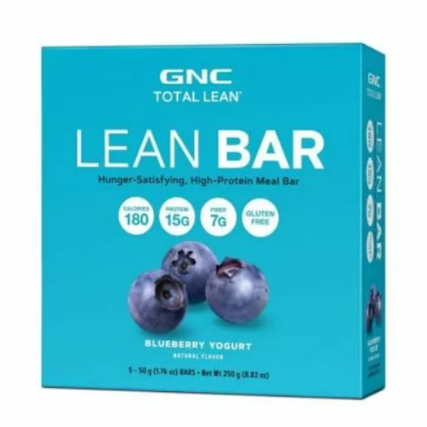 Baton proteic cu aroma de iaurt si afine Total Lean, 5X50g, GNC