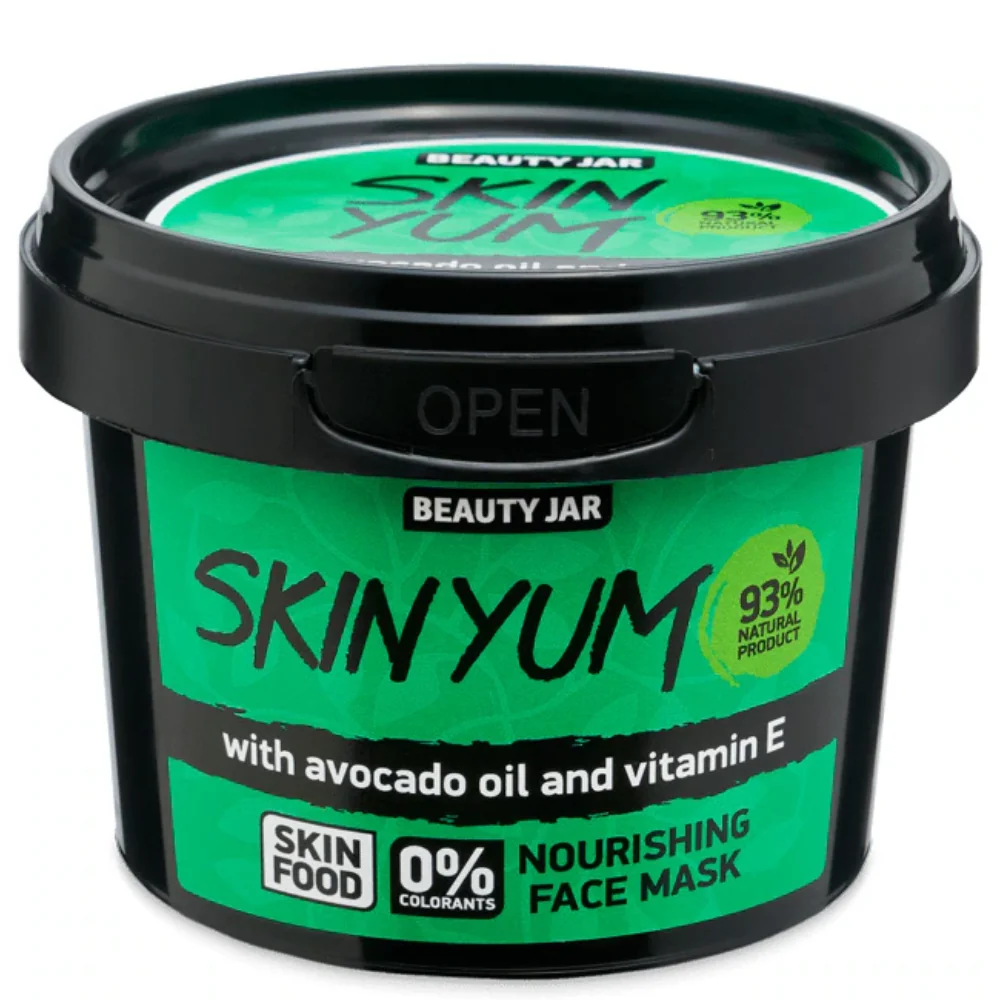 Masca faciala nutritiva cu ulei de avocado si vitamina E, Skin Yum, 100g, Beauty Jar