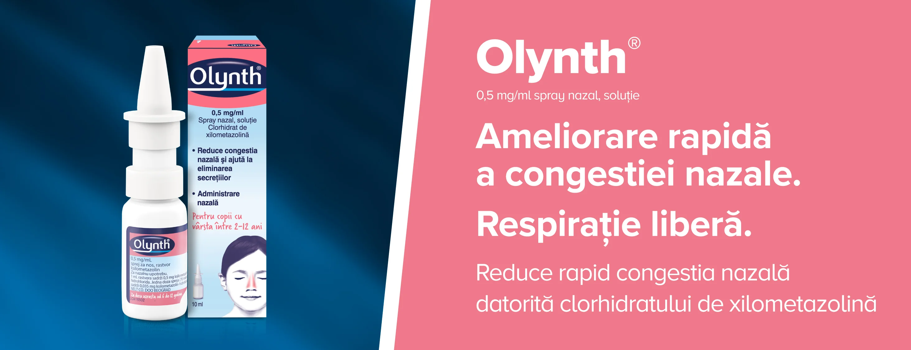 Ameliorare rapida a congestiei nazale. 