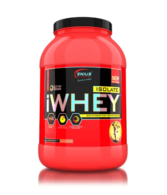 Pudra proteica cu aroma Italian Caffe Late iWhey Isolate, 900g, Genius Nutrititon 
