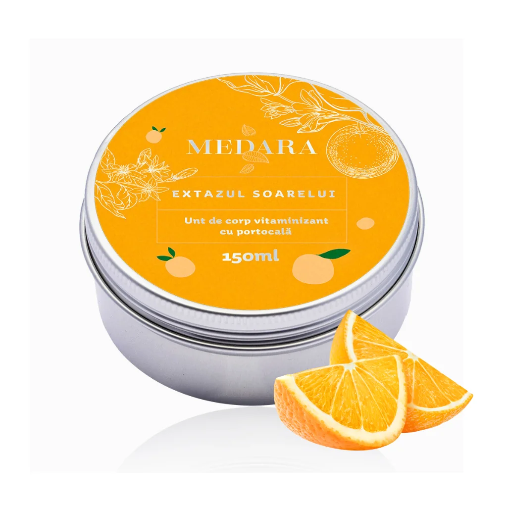 Unt de corp vitaminizant cu portocale Extazul Soarelui, 150ml, Medara