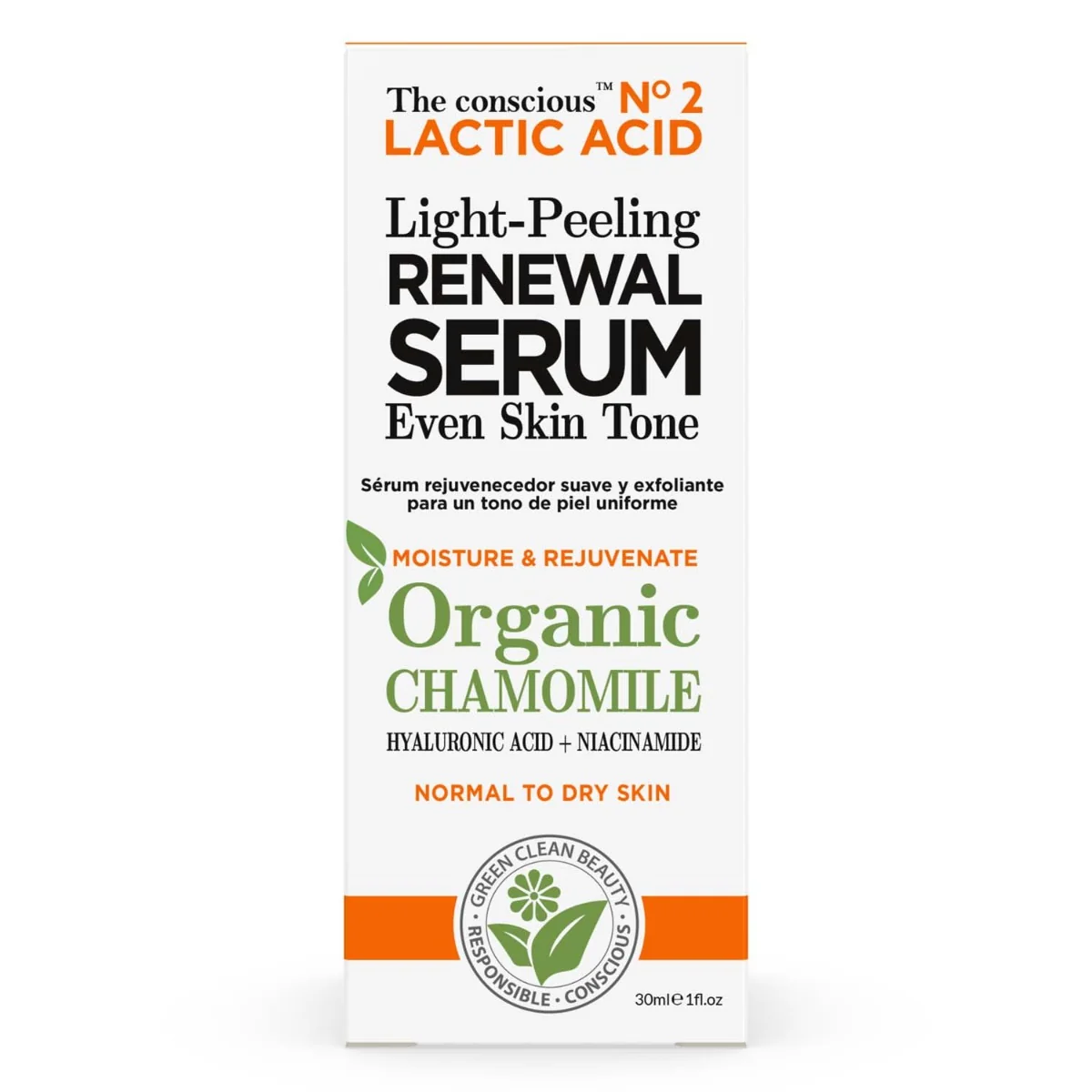 Peeling revitalizant cu Acid Latic si Musetel Organic, 30ml, The conscious