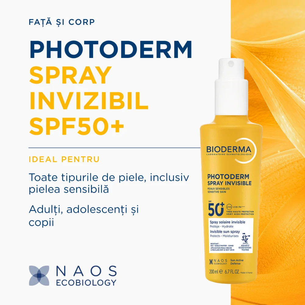 Spray invizibil cu SPF50+ Photoderm, 200ml, Bioderma