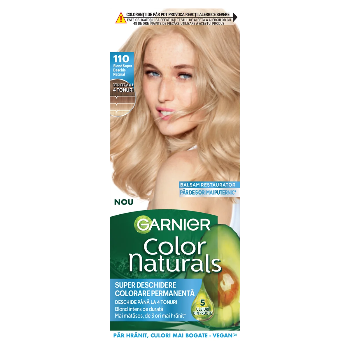 Vopsea de par permanenta Color Naturals 110 Blond Super Deschis Natural, 112ml, Garnier