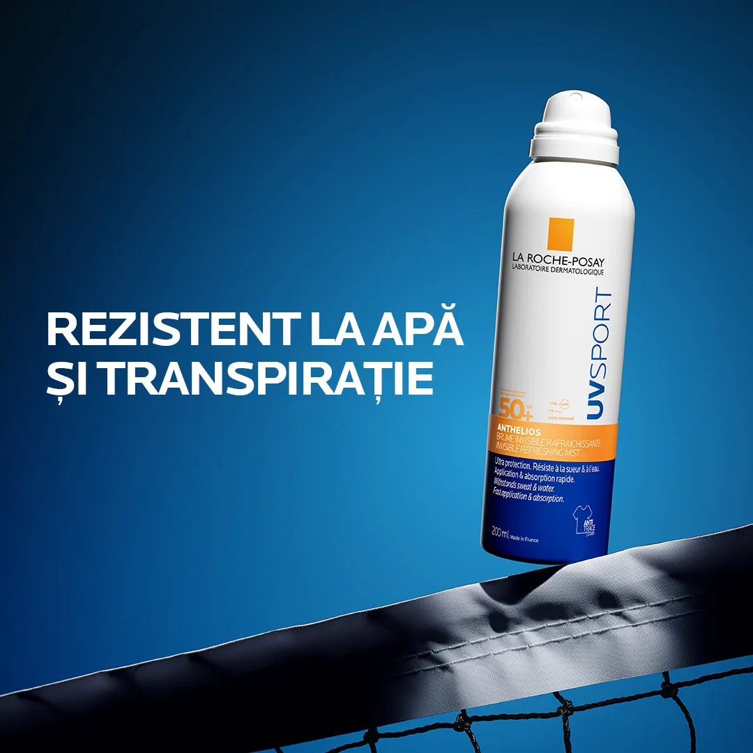 Spray invizibil reimprospatant SPF50+ Anthelios UVSport, 200ml, La Roche-Posay