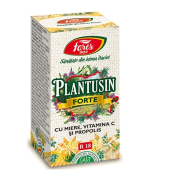 Sirop Plantusin Forte cu miere, Vitamina C si propolis, 100ml, Fares