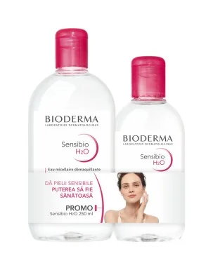 Pachet Sensibio H2O Lotiune micelara, 500ml + 250ml, Bioderma