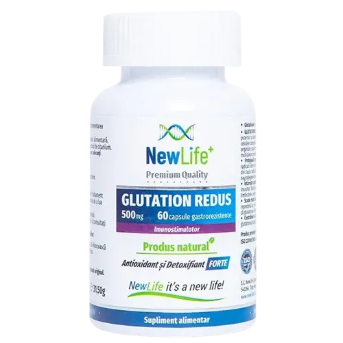 Glutation Redus 500mg, 60 capsule, NewLife 