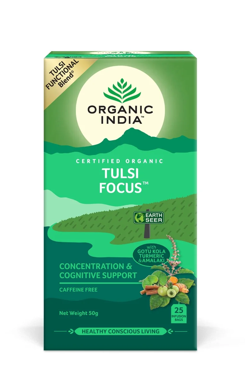 Ceai Tulsi focus, 25 plicuri, Organic India