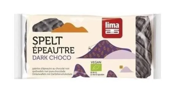 Rondele din spelta expandata cu ciocolata neagra Bio, 90g, Lima