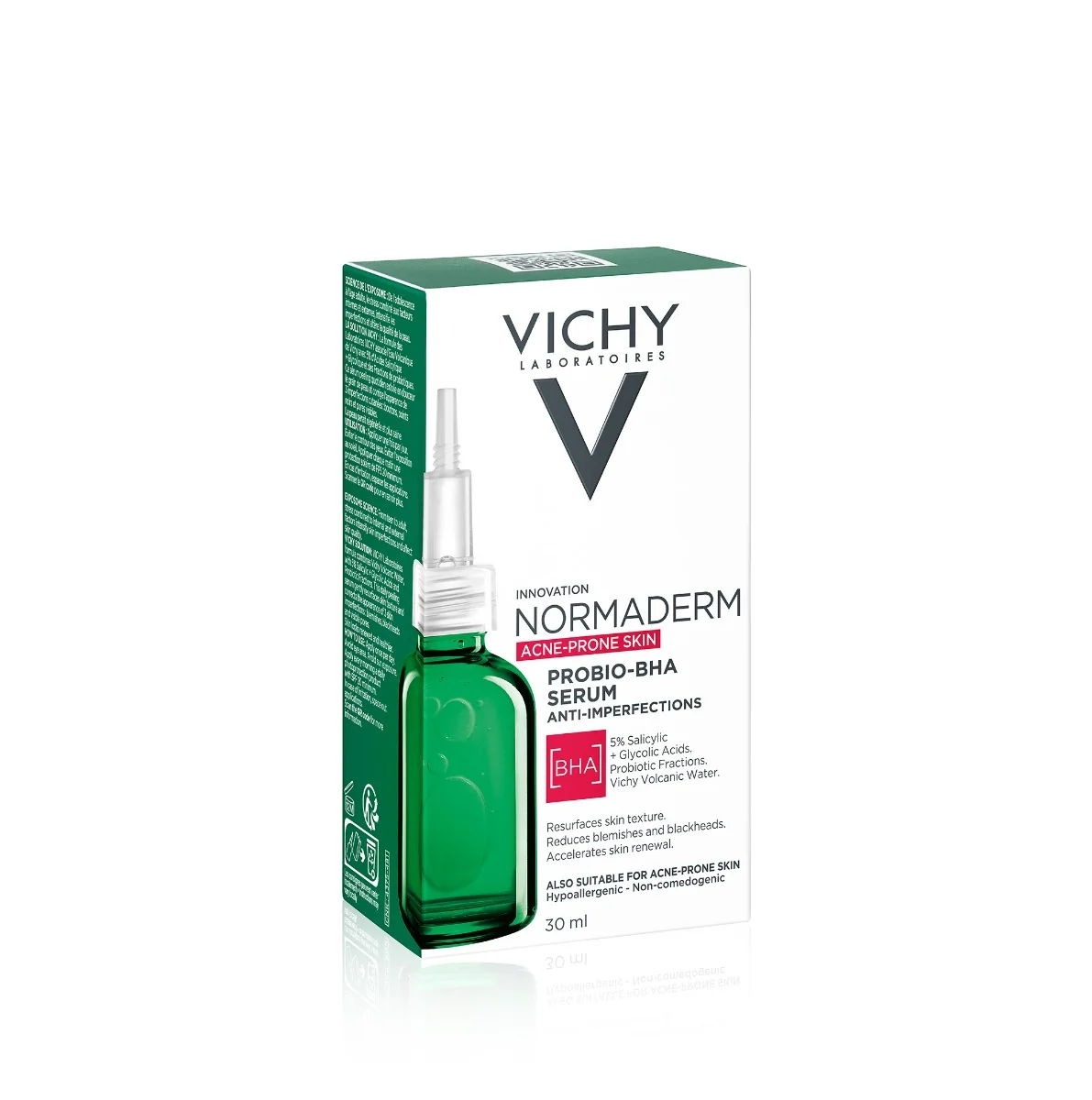 Ser anti-imperfectiuni pentru ten gras cu tendinta acneica Normaderm Probio-BHA, 30ml, Vichy