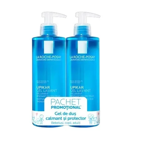 Pachet Gel Lavant Lipikar, 2 x 750ml, La Roche-Posay
