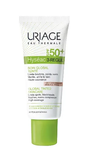 Crema colorata anti-acnee SPF50+ Hyseac 3-Regul, 40ml, Uriage