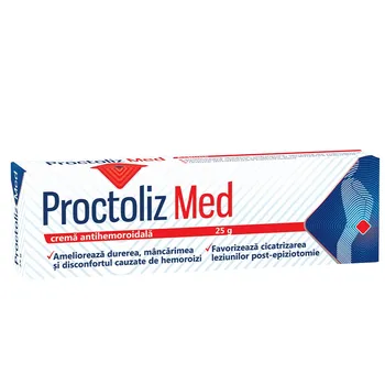 Proctoliz Med crema antihemoroidala, 25g, Fiterman 