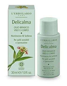 L'Erbolario Delicalma Ulei bifazic de fata si corp, 30ml