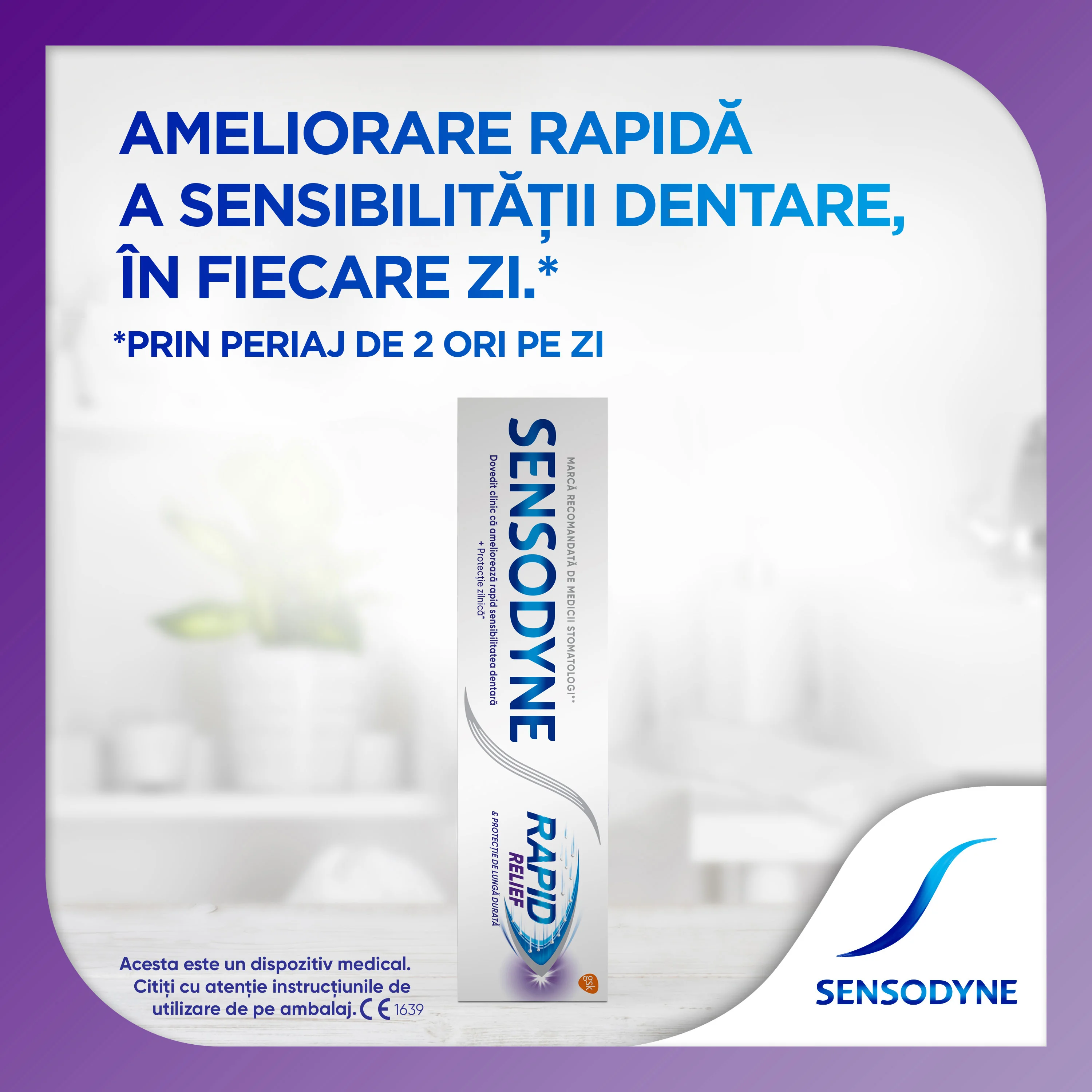 amelioreaza sensibilitatea dentara chiar de la primul periaj 