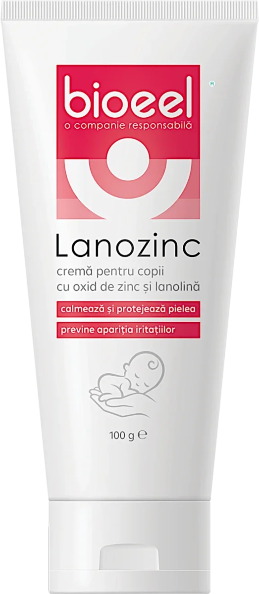 Crema pentru copii Lanozinc, 100g, Bioeel