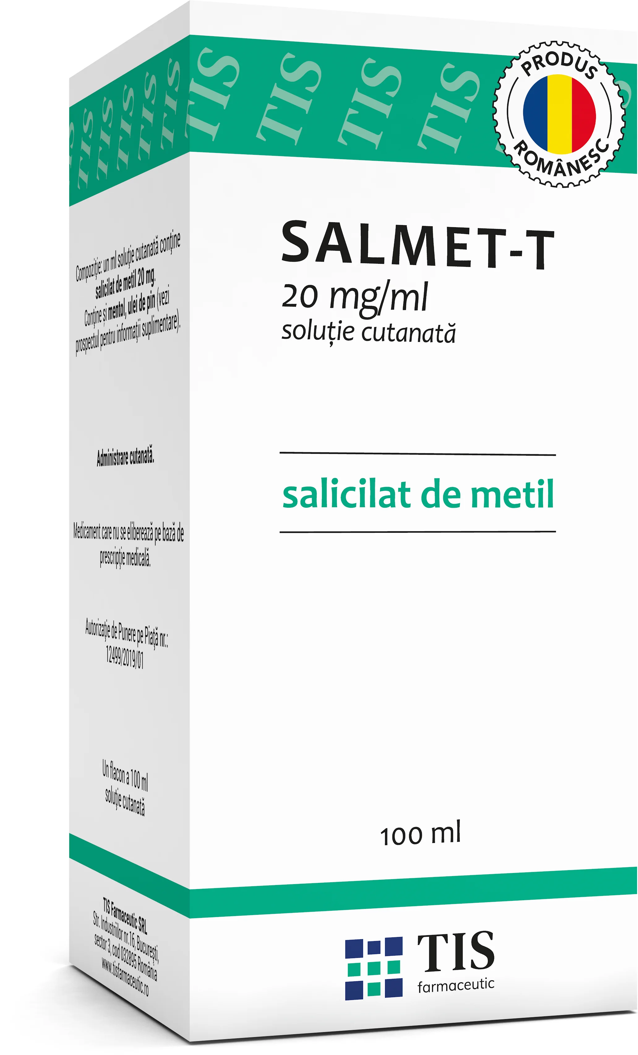 Salmet-T solutie cutanata, 100ml, Tis Farmaceutic
