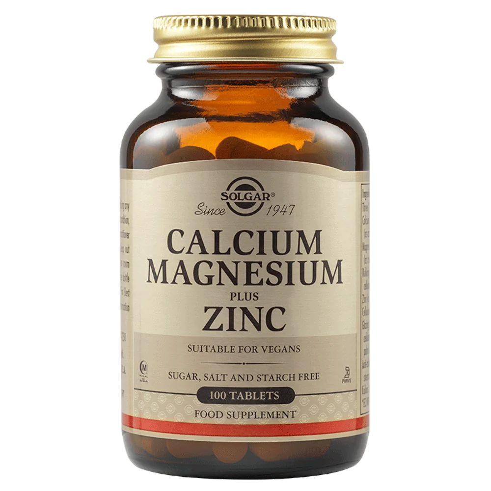 Calciu Magneziu + Zinc, 100 tablete, Solgar