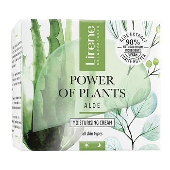 Crema hidratanta pentru zi si noapte Aloe Power Of Plants, 50ml, Lirene