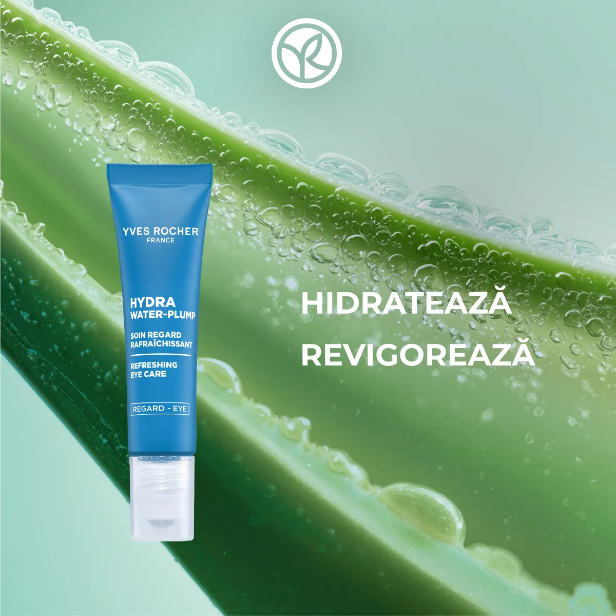 Gel revigorant pentru zona ochilor Hydra Water-Plump, 15ml, Yves Rocher