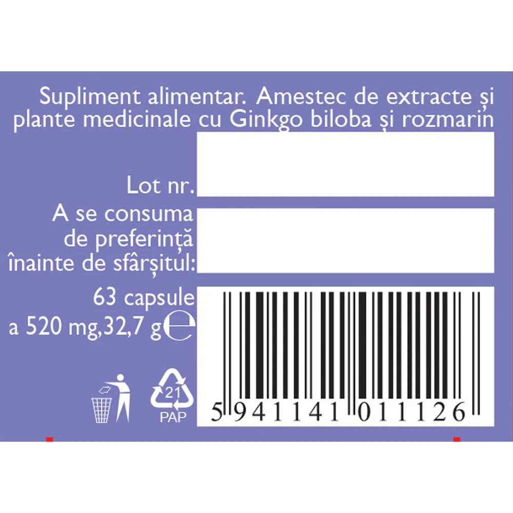 Circulatie cerebrala si memorie N172, 60 capsule, Fares
