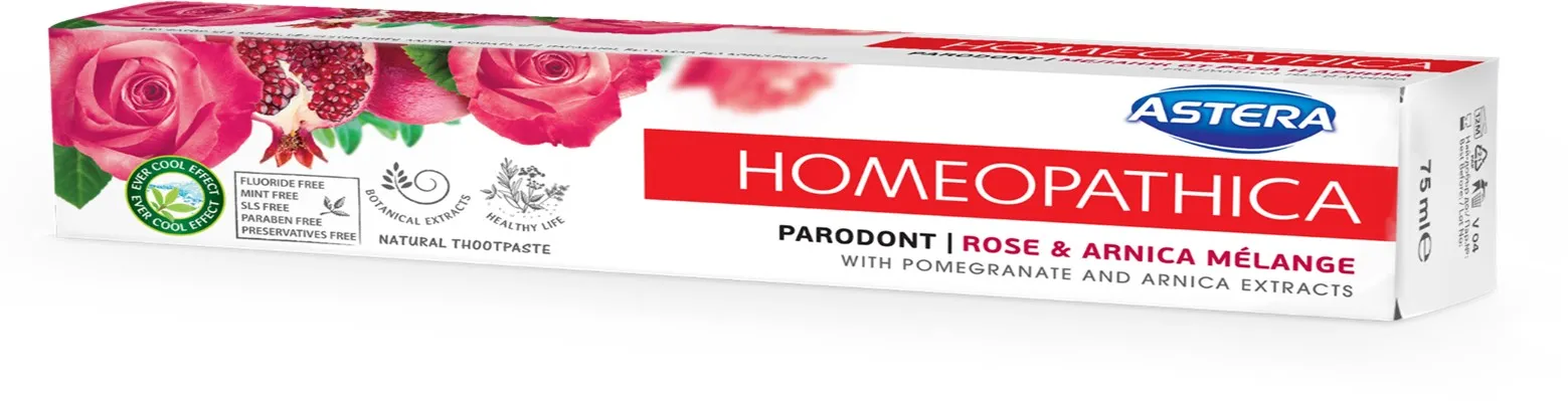 Pasta de dinti homeopatica Parodont Rose & Arnica Melange, 75ml, Astera