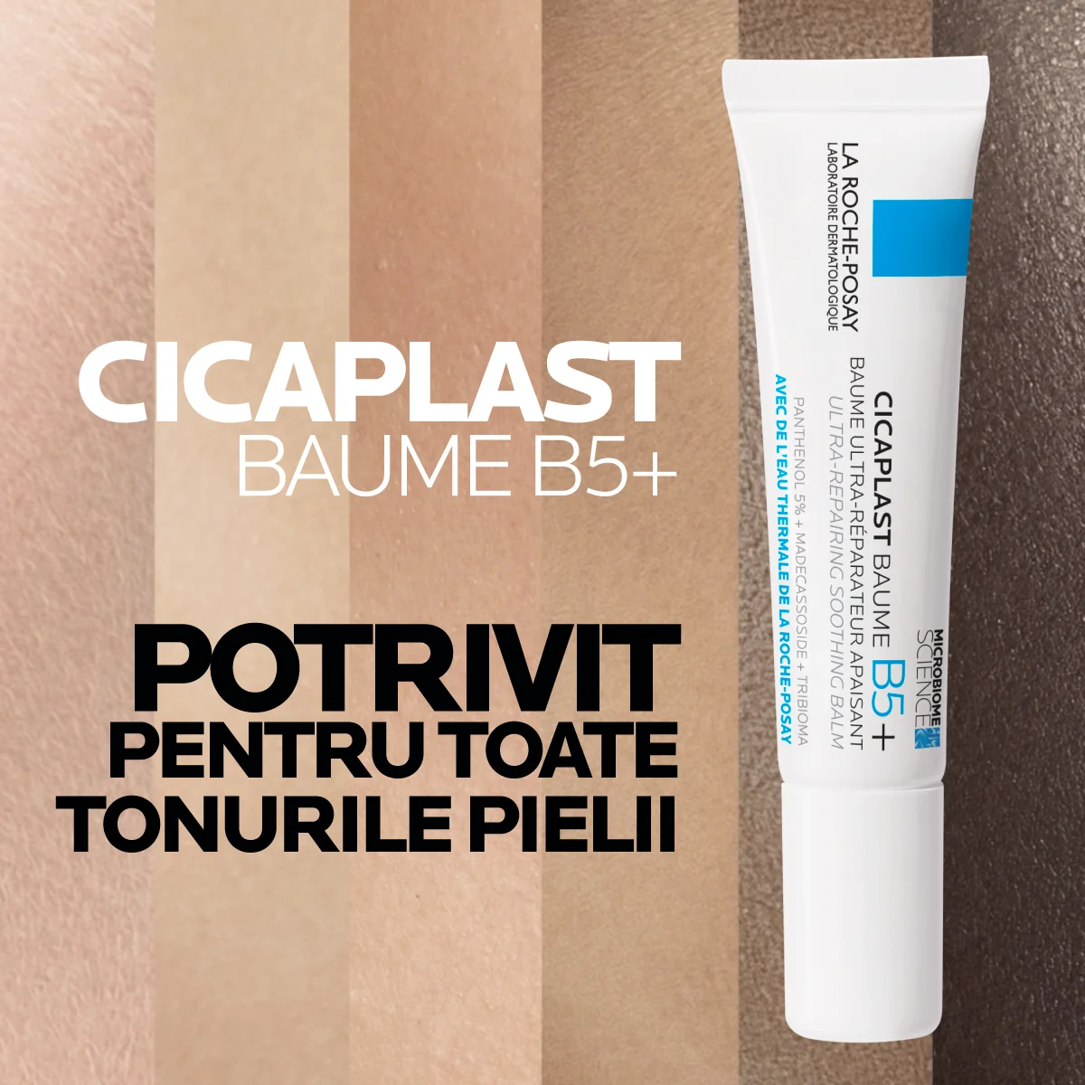 Balsam ultra-reparator calmant cu indicatii multiple Cicaplast B5 +, 15ml, La Roche-Posay