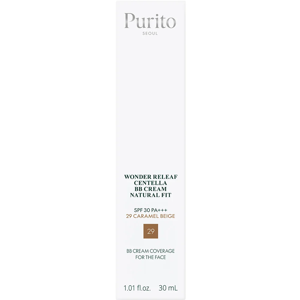 BB Cream cu SPF30 PA+++ Wonder Releaf Centella 29 Caramel Beige, 30ml, Purito