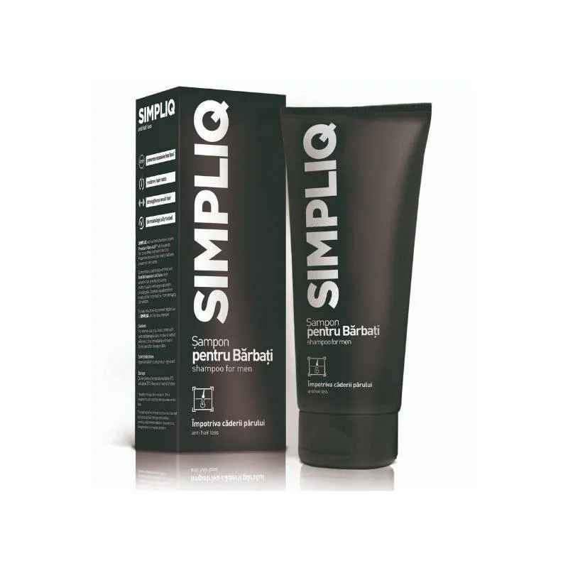 Simpliq sampon impotriva caderii parului pentru barbati, 150ml, Aflofarm