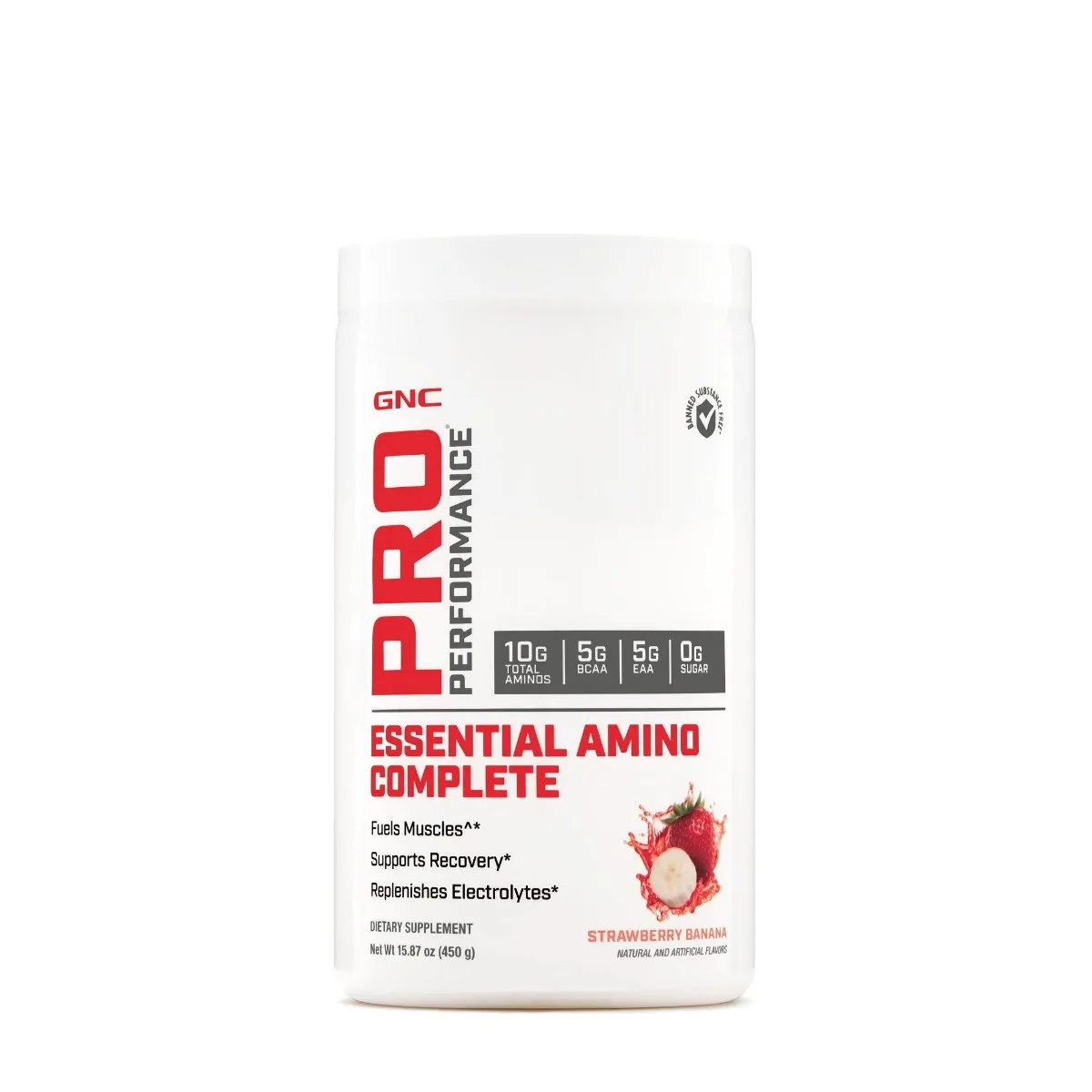 Essential amino complete, aminoacizi, cu aroma de capsuni Pro Performance, 450g, GNC