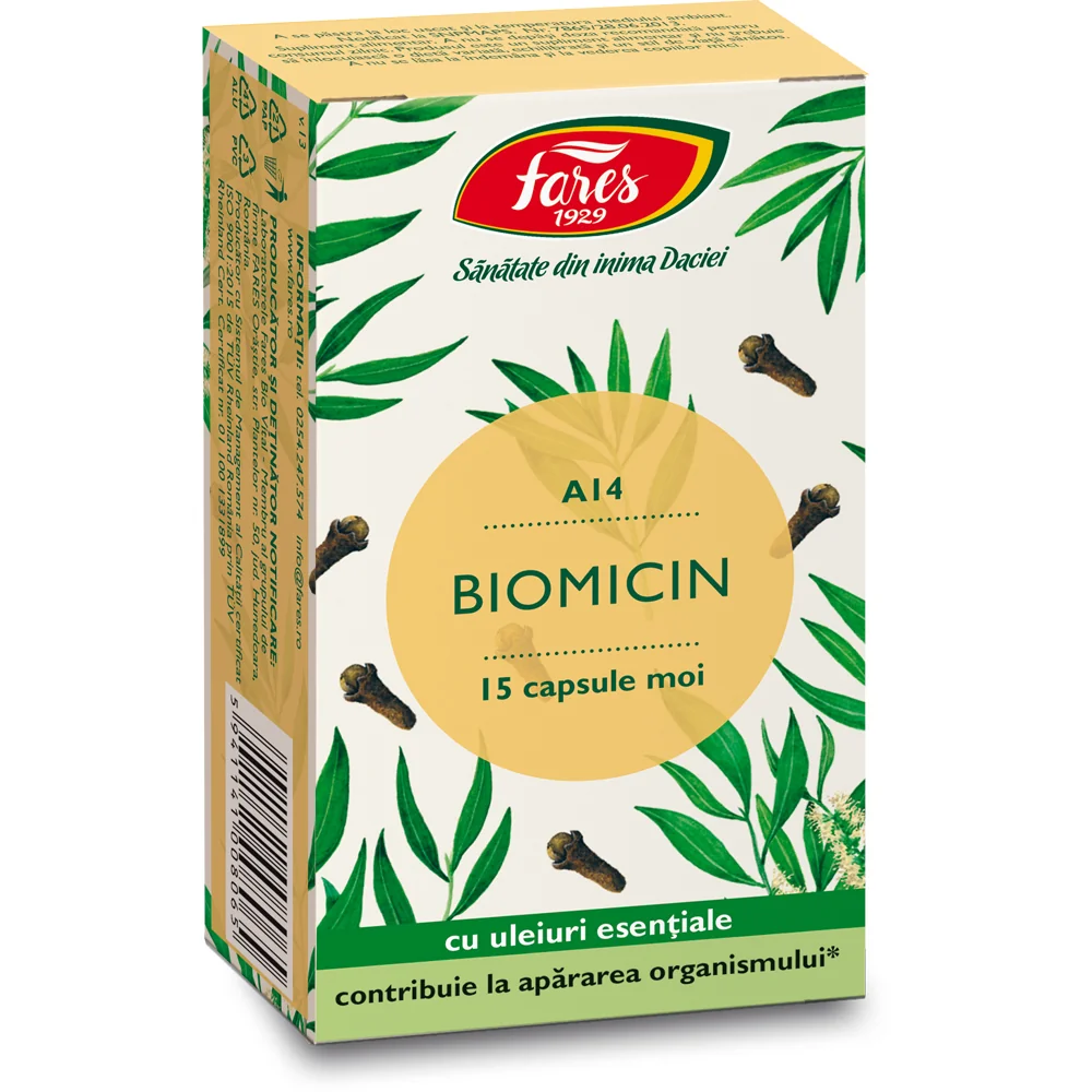 Biomicin, 15 capsule, Fares