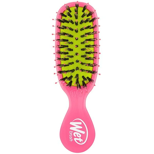 Perie de par roz pentru stralucire Shine Enhancer Mini, 1 bucata, Wet Brush