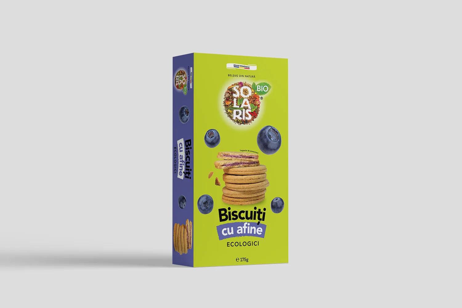 Biscuiti cu crema de afine, 175g, Solaris